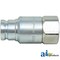 A & I Products Flat Hydraulic Coupler Plug, Male, 1/2" NPT 6" x4" x1" A-FF-502-8FP-P - alternate 2